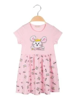 Vestito A Manica Corta Da Bambina - Rosa