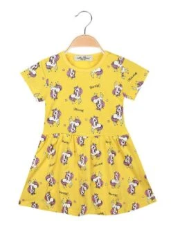 Miss Brum Vestito A Maniche Corte Con Unicorni