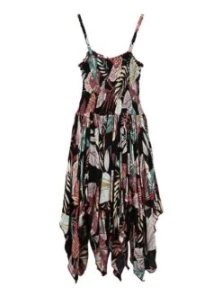 Vestito Bambina Asimmetrico Con Spalline - Nero