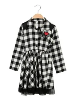 Bad Girl Vestito Camicia Da Bambina A Quadri