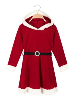 Solada Vestito Da Babbo Natale Con Cappuccio Da Bambina