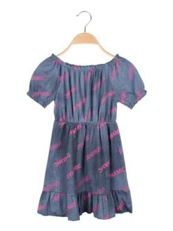 Vestito Da Bambina Con Scritte - Fucsia