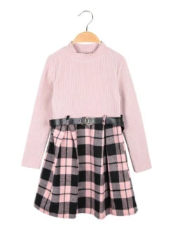 Vestito Da Bambina In Velluto - Rosa