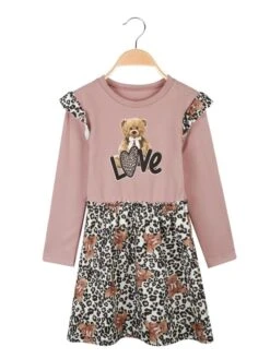 Solada Vestito Da Bambina Orsacchiotti Con Interno Caldo Cotone