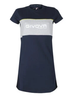 GIVOVA Vestito Da Casa Donna Manica Corta - Blu Scuro