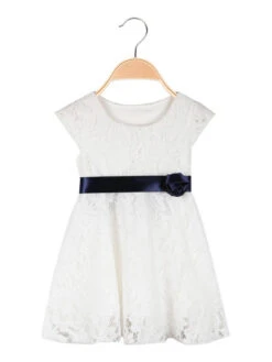 Vestito Da Neonata In Pizzo - Blu