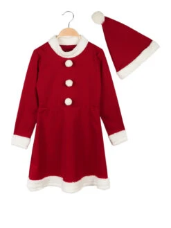 Solada Vestito Di Babbo Natale Da Bambina Con Cappello