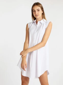 Lumina Vestito Donna A Camicia Smanicato