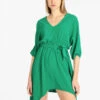 Vestito Donna Con Cintura - Verde
