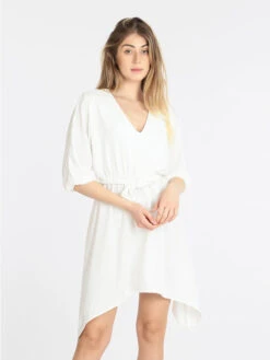 Vestito Donna Con Cintura - Bianco