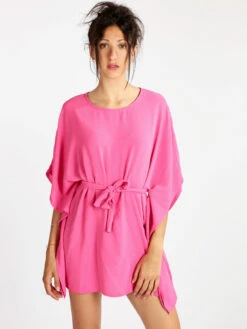 Vestito Donna Con Maniche A Pipistrello - Rosa