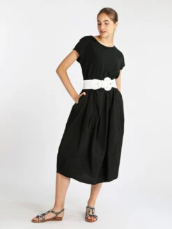 Wendy Trendy Vestito Donna In Cotone Manica Corta