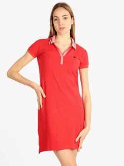 POLO CLUB Vestito Donna Manica Corta - Rosso