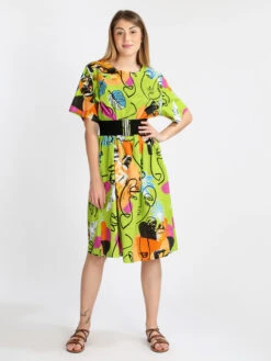 Vestito Donna Oversize In Cotone A Maniche Corte - Mela