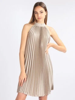 Vestito Donna Plissettato - Fango