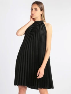 Vestito Donna Plissettato - Nero