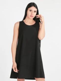 Vestito Donna Smanicato Overszize - Nero