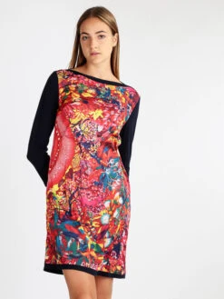 Sweet Miss Vestito Floreale Donna A Manica Lunga