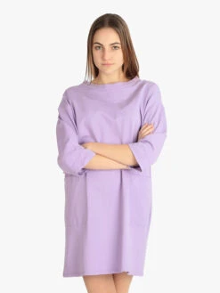 Vestito In Maglia Modello Oversize - Lilla