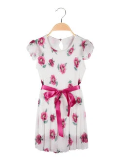 Vestito Plissettato Da Bambina - Fucsia