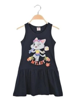 Vestito Smanicato Bambina - Blu Scuro