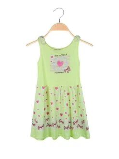 Vestito Smanicato Da Bambina - Giallo